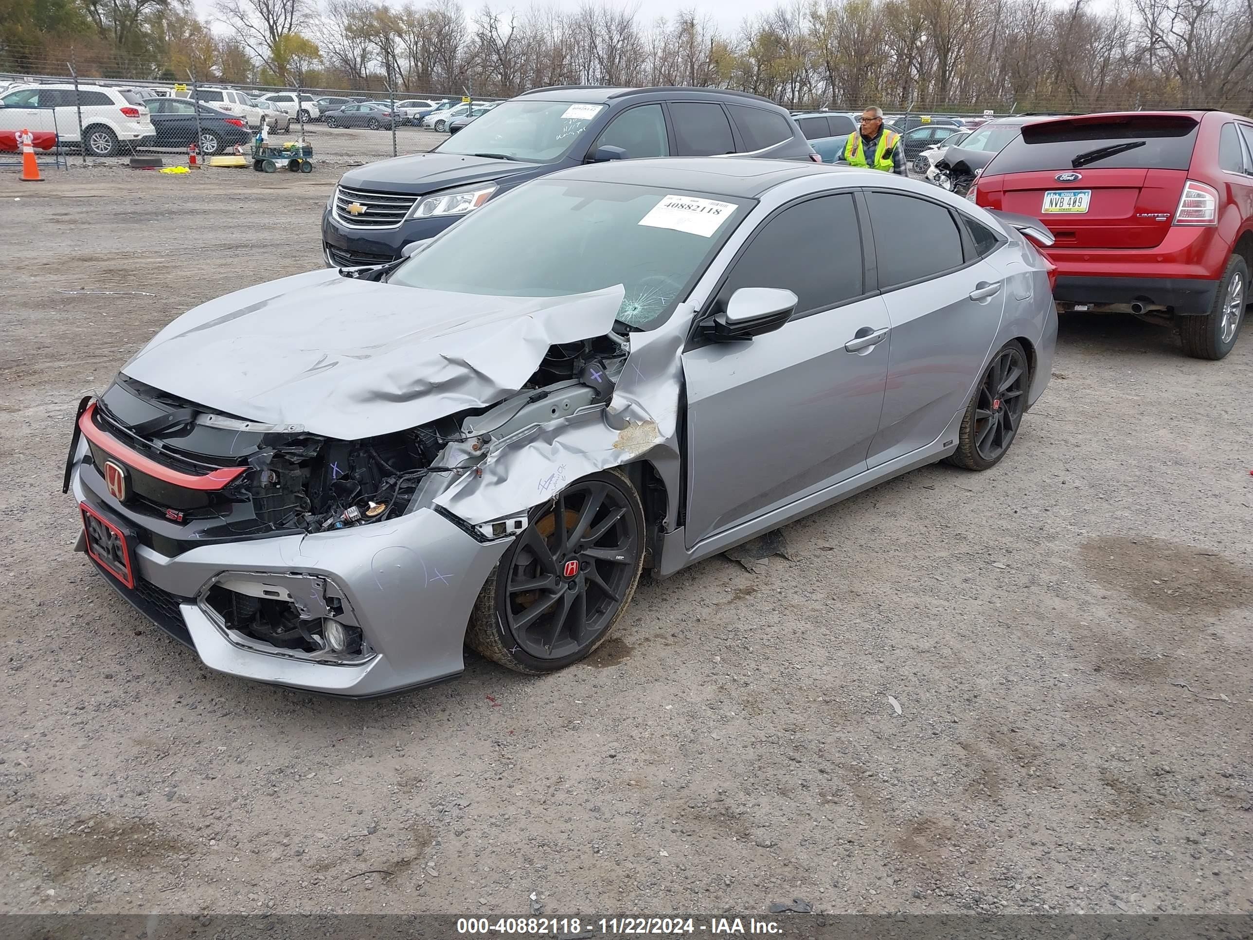 2018 Honda Civic VIN 2HGFC1E50JH701292 IAAI salvage auction — Front End, Salvage Title, sold $5,625 on 2025-08-21 (photo 2)