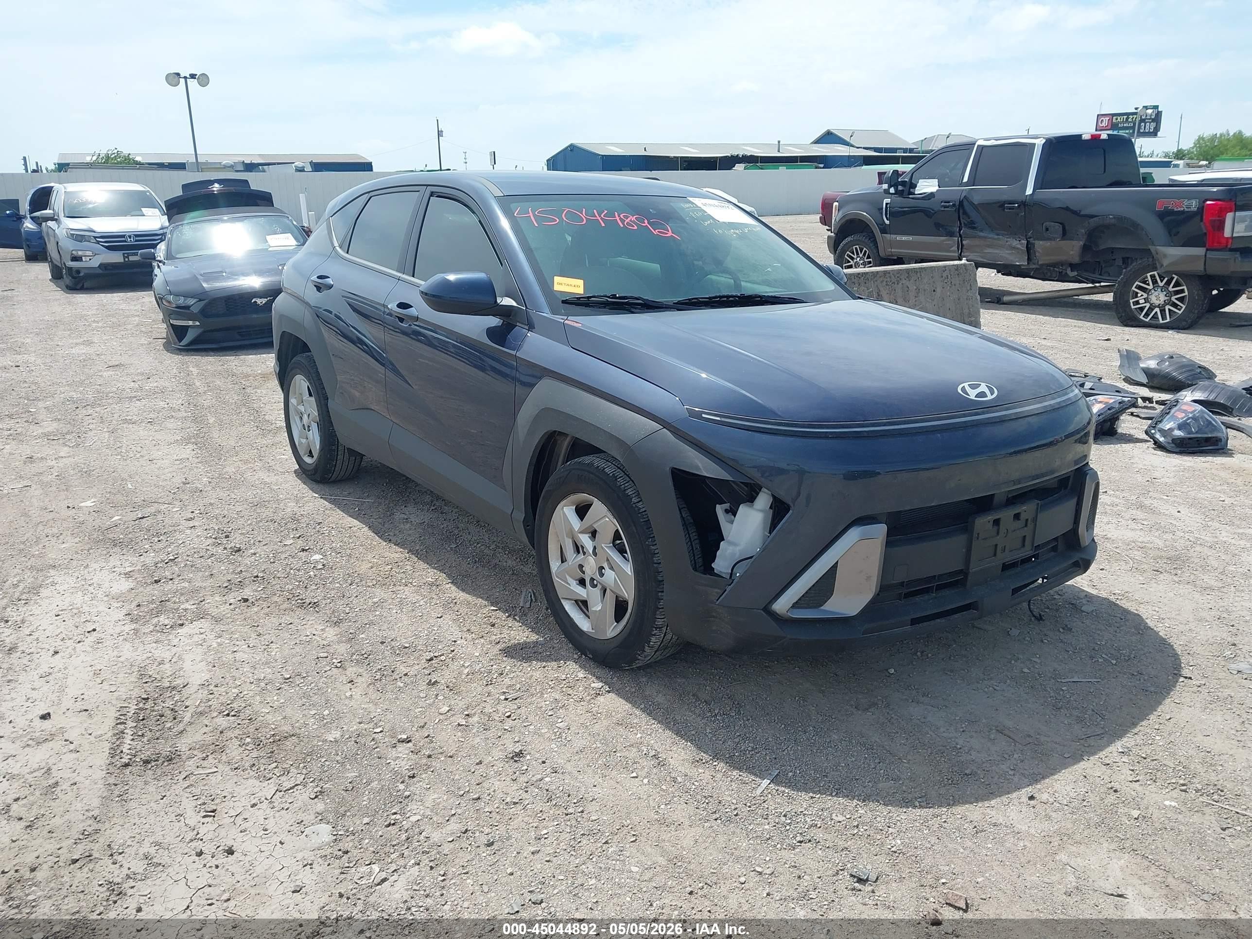 2025 Hyundai Kona VIN KM8HA3AB2SU273840 IAAI salvage auction — Front End, Original (Texas), sold $6,400 on 2026-07-06 (photo 1)