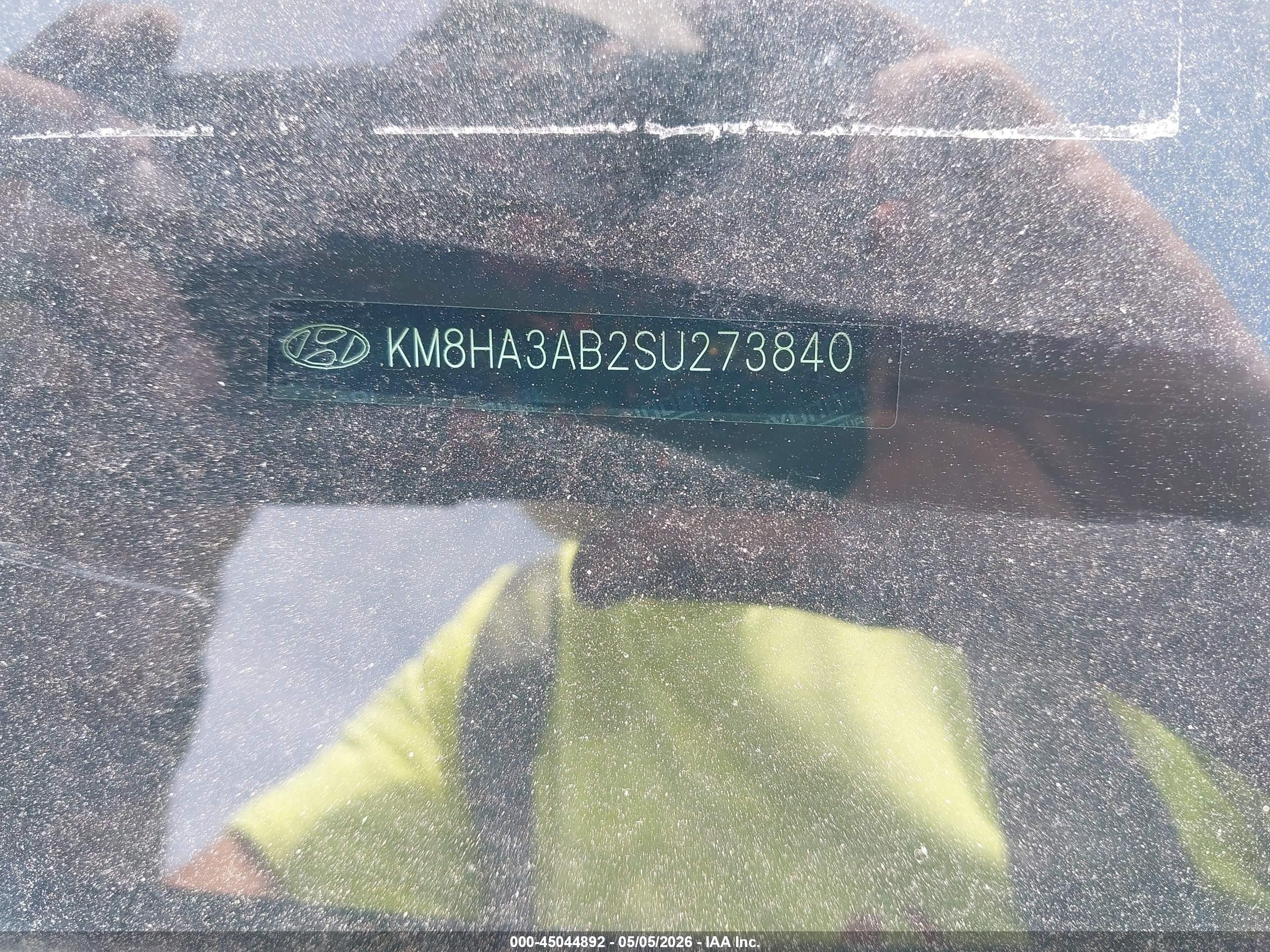 2025 Hyundai Kona VIN KM8HA3AB2SU273840 IAAI salvage auction — Front End, Original (Texas), sold $6,400 on 2026-07-06 (photo 9)