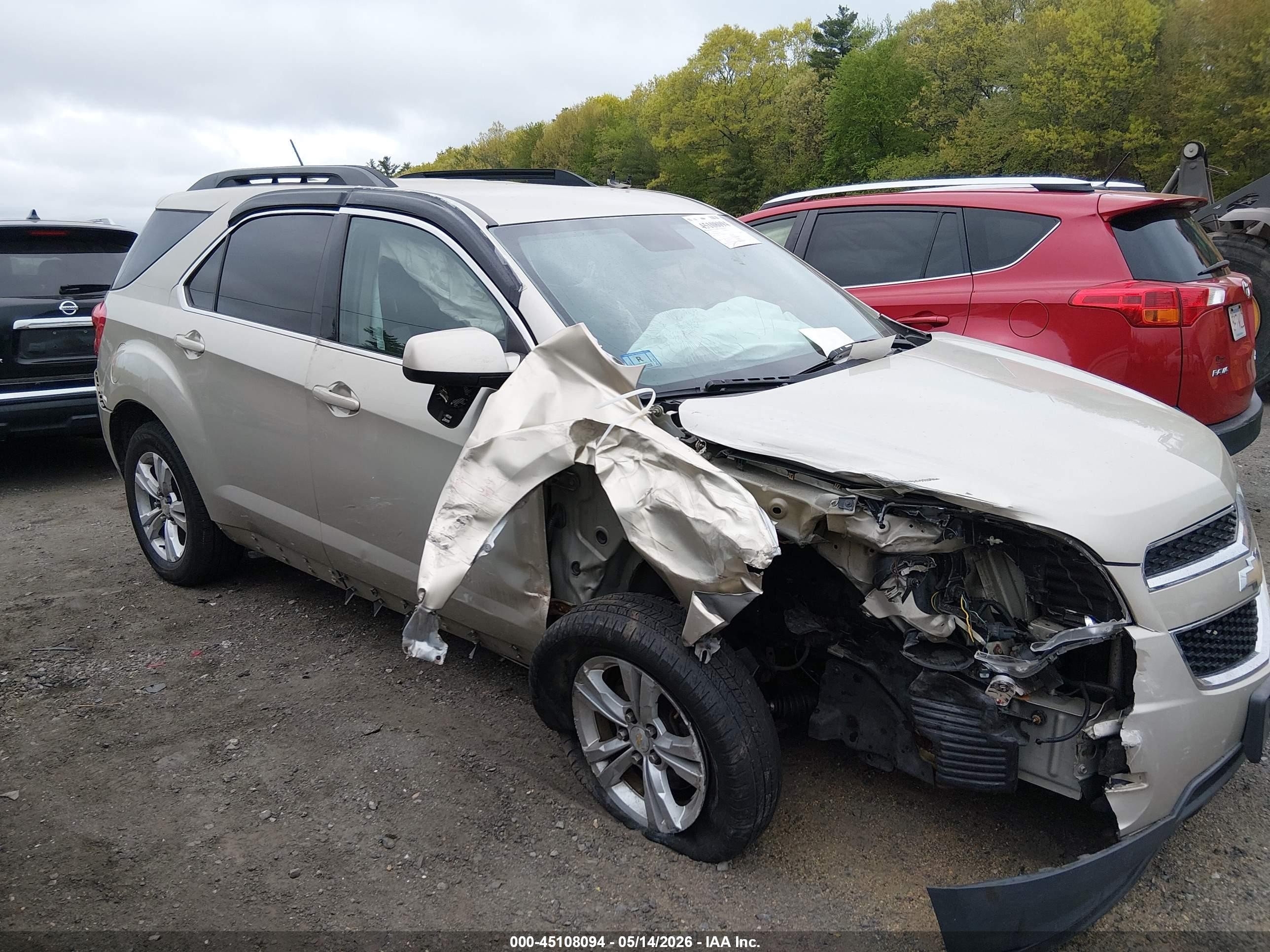 2013 Chevrolet Equinox VIN 2GNALDEKXD6124701 IAAI salvage auction — Front End, Salvage (Massachusetts), sold $150 on 2026-07-07 (photo 1)