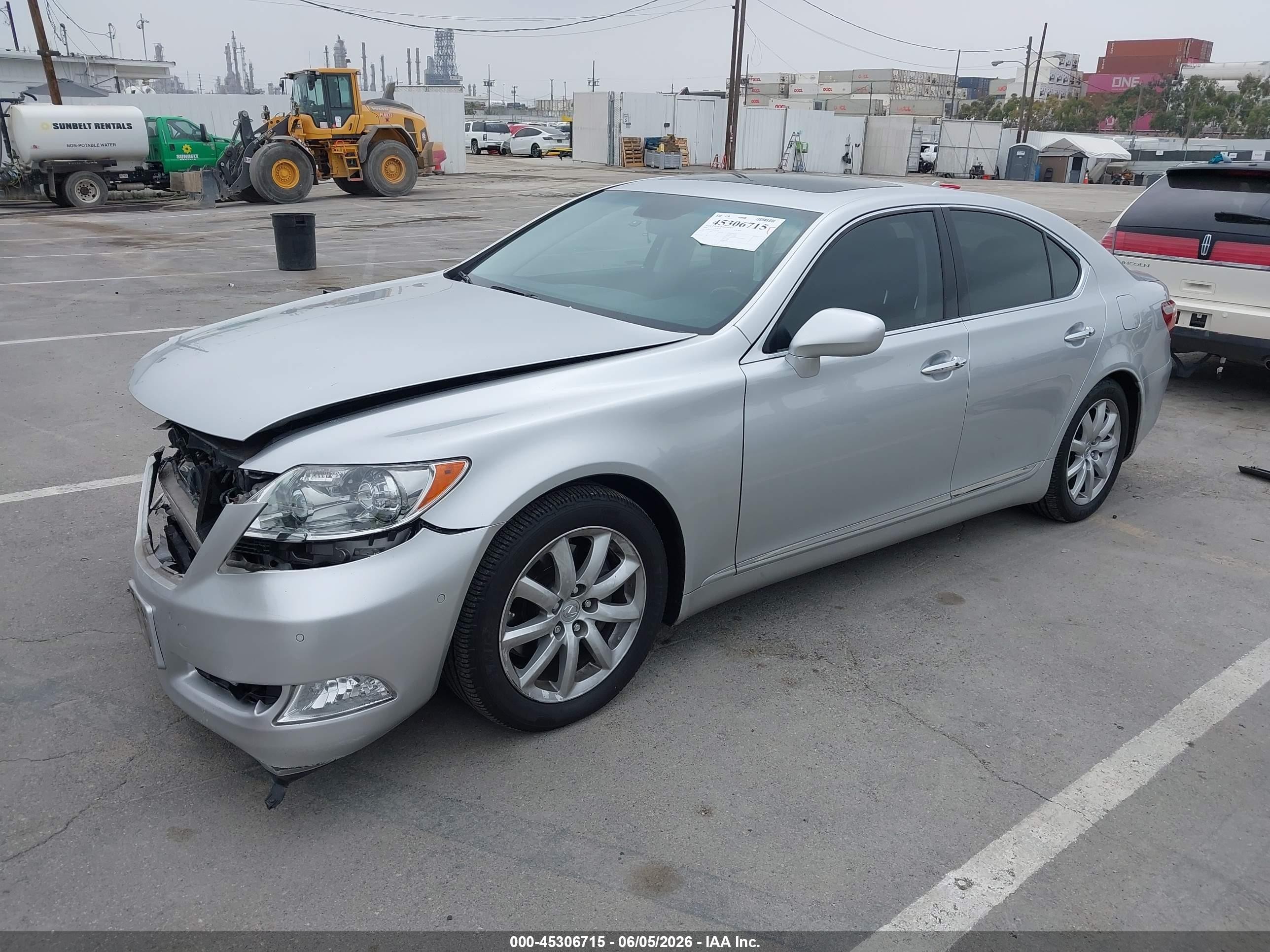 2008 Lexus LS 460 VIN JTHBL46F685083076 IAAI salvage auction — Front End, Salvage (California), sold $1,000 on 2026-07-05 (photo 2)