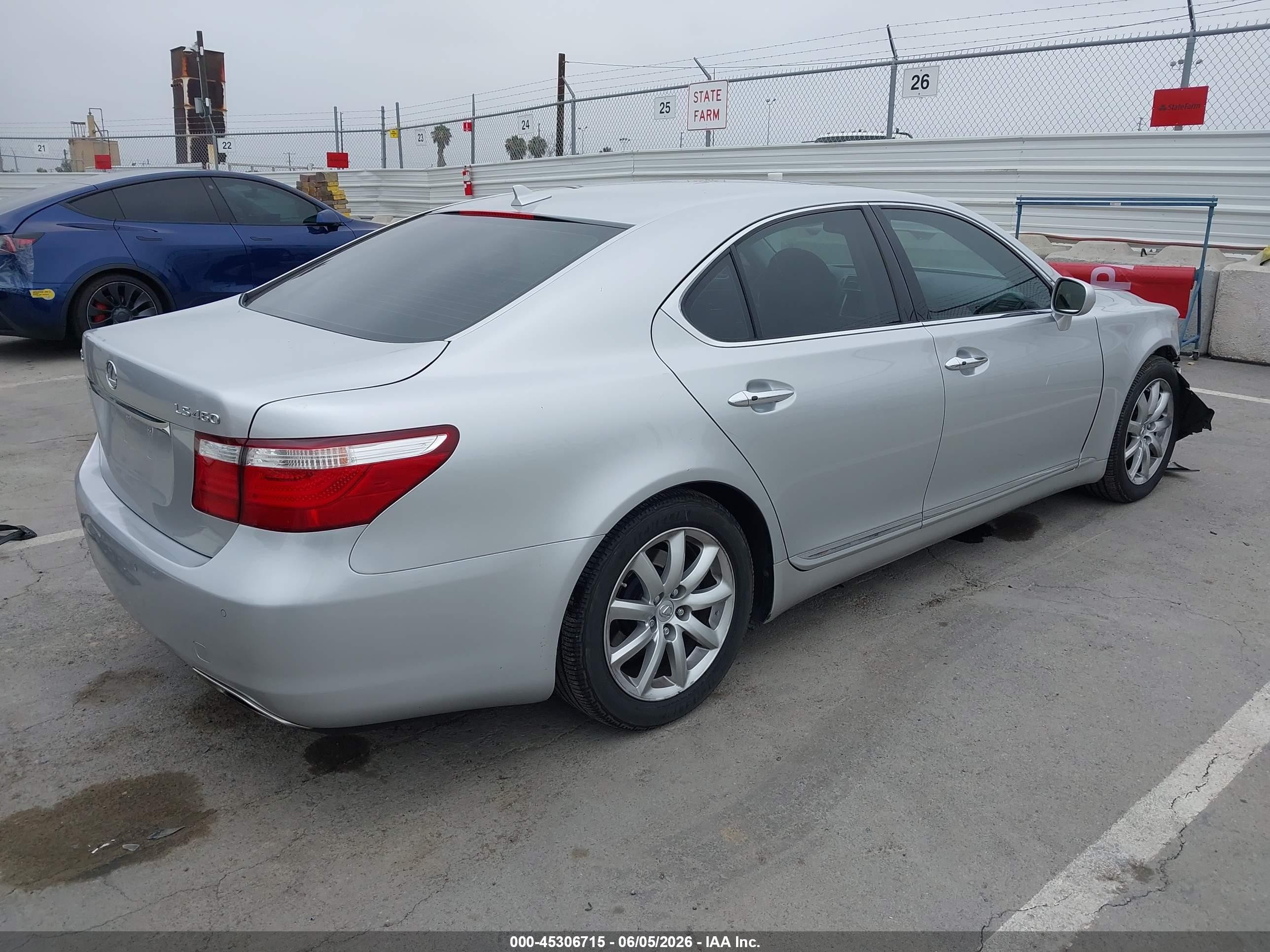 2008 Lexus LS 460 VIN JTHBL46F685083076 IAAI salvage auction — Front End, Salvage (California), sold $1,000 on 2026-07-05 (photo 4)