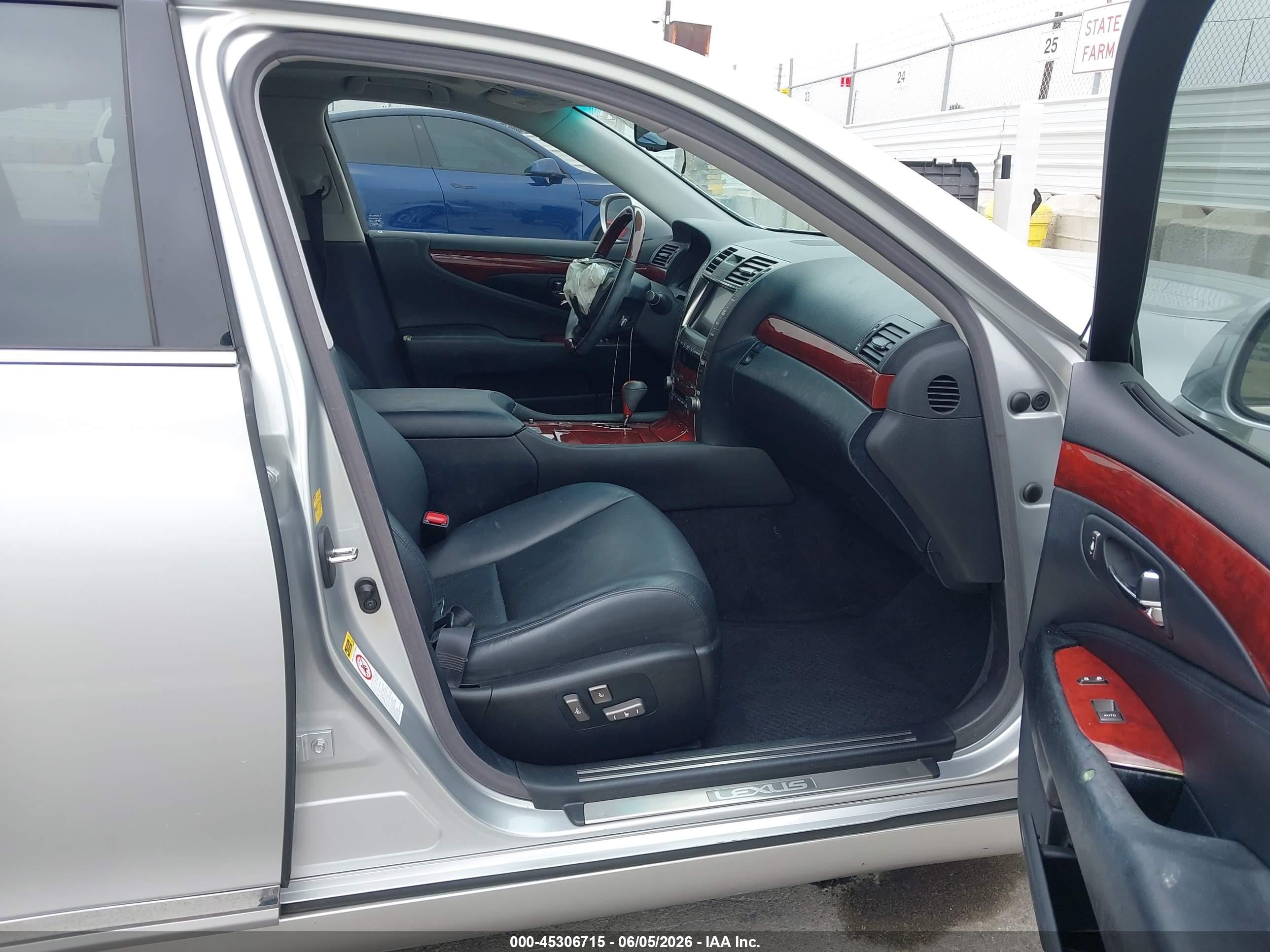 2008 Lexus LS 460 VIN JTHBL46F685083076 IAAI salvage auction — Front End, Salvage (California), sold $1,000 on 2026-07-05 (photo 5)