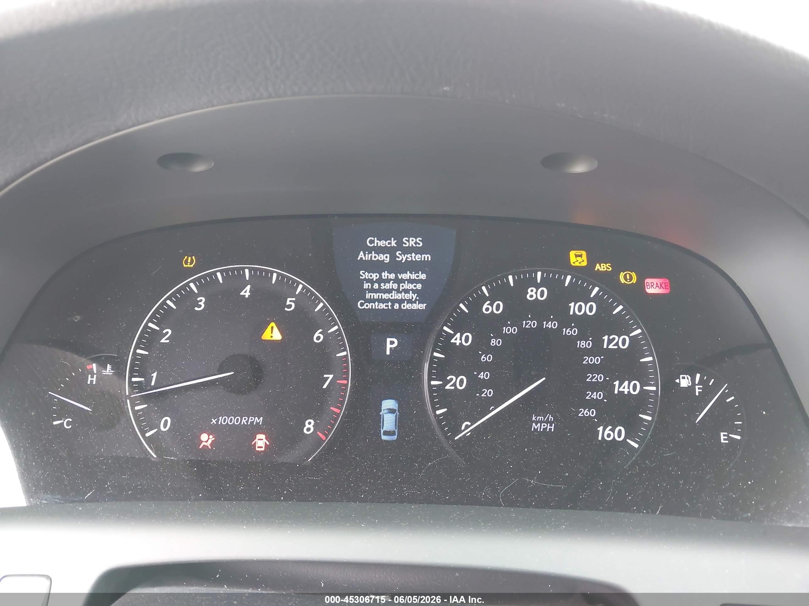 2008 Lexus LS 460 VIN JTHBL46F685083076 IAAI salvage auction — Front End, Salvage (California), sold $1,000 on 2026-07-05 (photo 7)