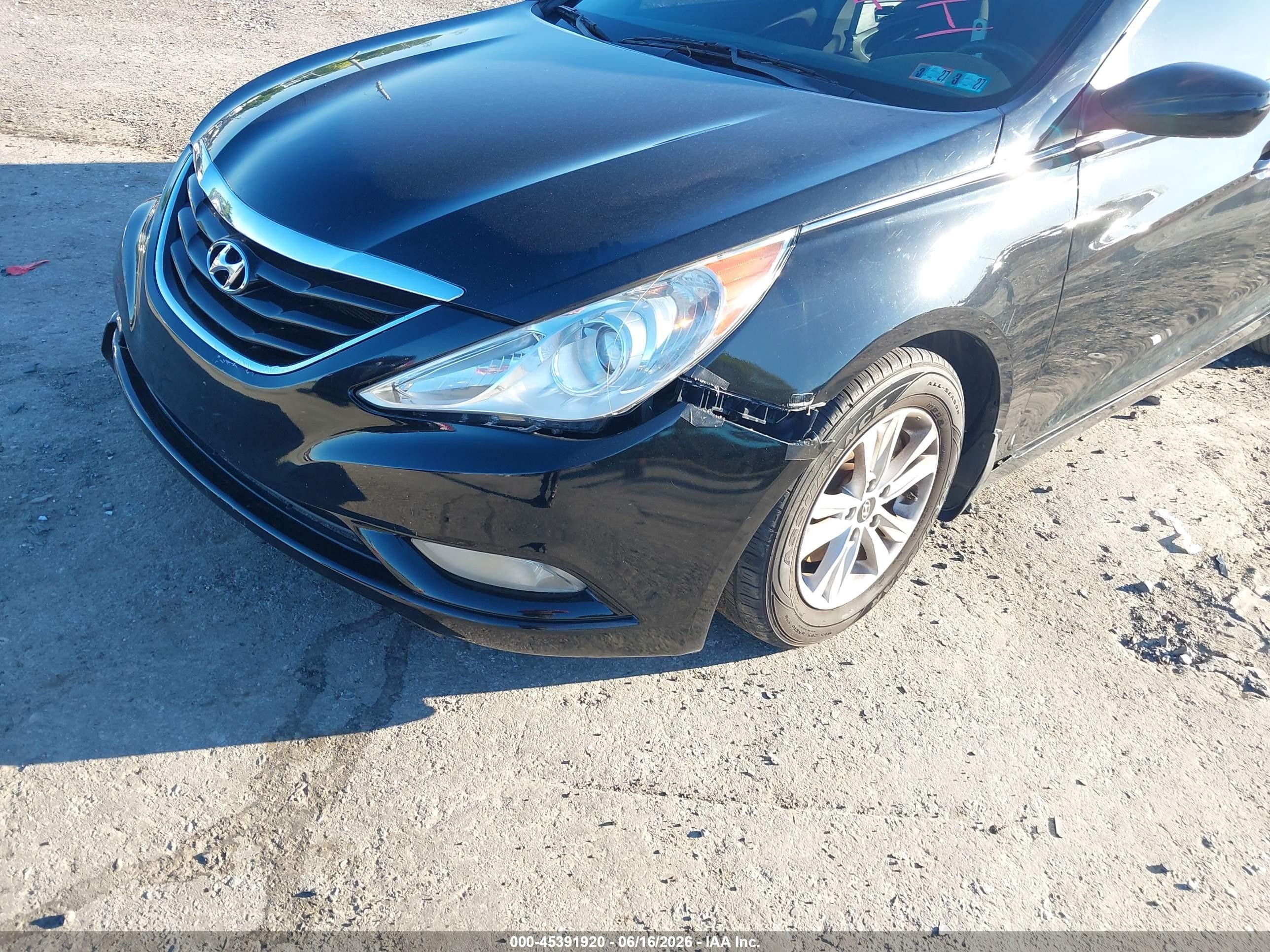 2013 Hyundai Sonata VIN 5NPEB4AC0DH678286 IAAI salvage auction — Front End, Salvage (Pennsylvania), sold $775 on 2026-07-07 (photo 6)