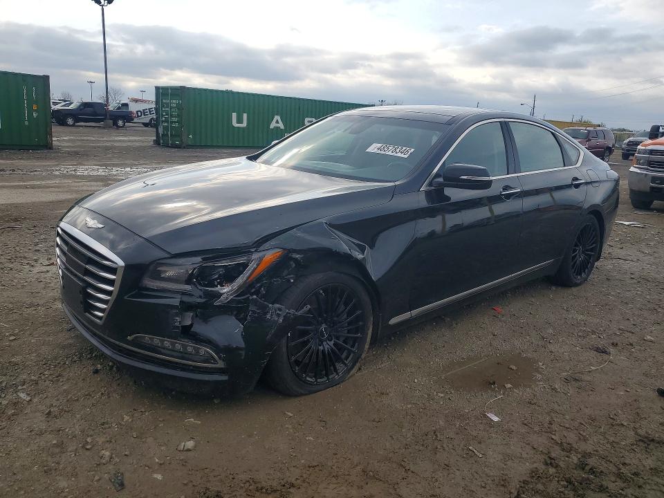 2017 Genesis G80 VIN KMHGN4JE9HU210145 COPART salvage auction — FRONT END, Il - Salvage Certificate, sold $3,250 on 2026-07-02 (photo 1)