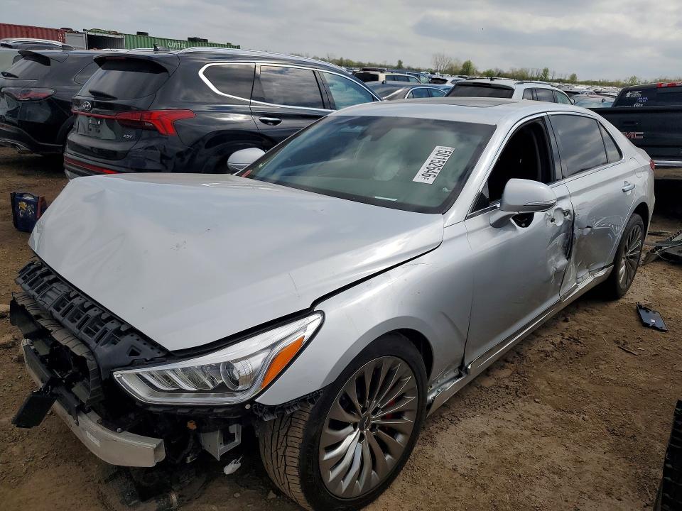 2017 Genesis G90 VIN KMHG34JA1HU033027 COPART salvage auction — FRONT END, Il - Salvage Certificate, sold $975 on 2026-07-02 (photo 1)