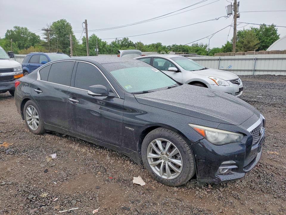 2014 Infiniti Q50 VIN JN1AV7AR8EM702243 COPART salvage auction — FRONT END, Fl - Certificate Of Title, sold $1,200 on 2026-07-03 (photo 4)