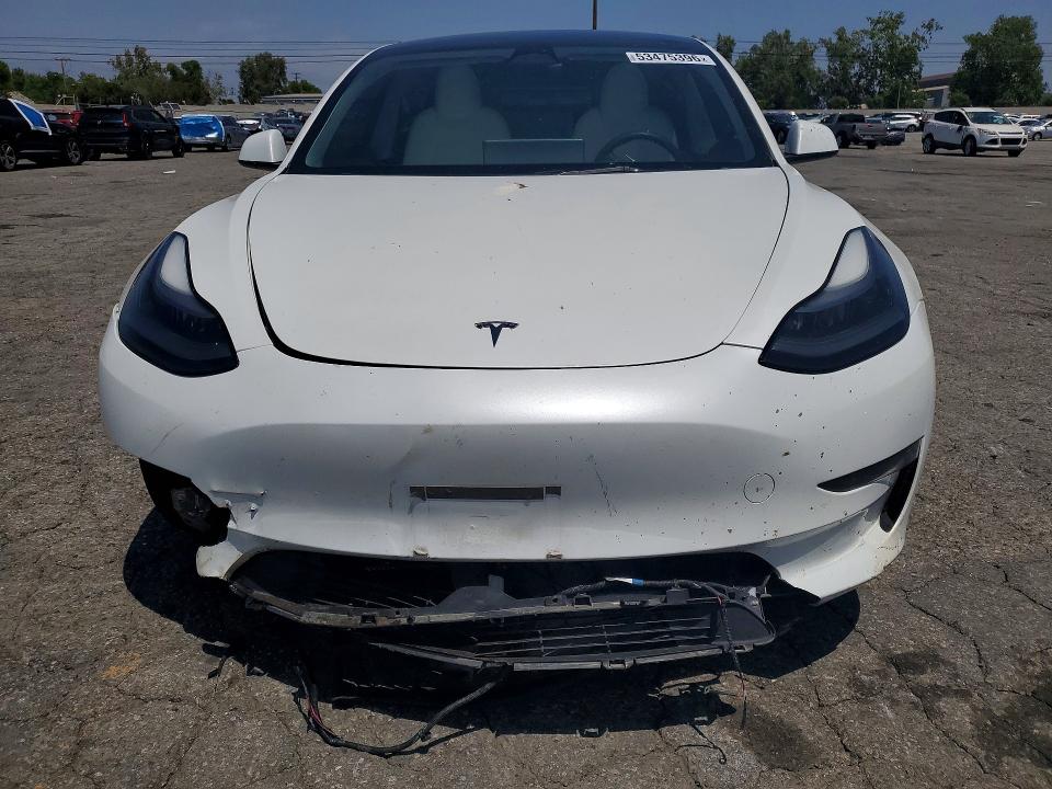 2023 Tesla VIN 5YJ3E1EA1PF687359 COPART salvage auction — FRONT END, Ca - Salvage Certificate, sold $6,500 on 2026-07-02 (photo 5)