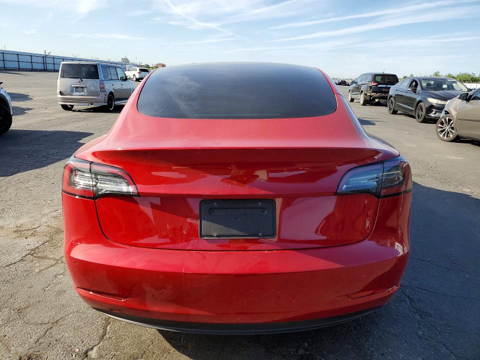 2022 Tesla Model 3 VIN 5YJ3E1EA1NF122851 COPART salvage auction — FRONT END, Ca - Salvage Certificate, sold $3,150 on 2026-07-02 (photo 6)