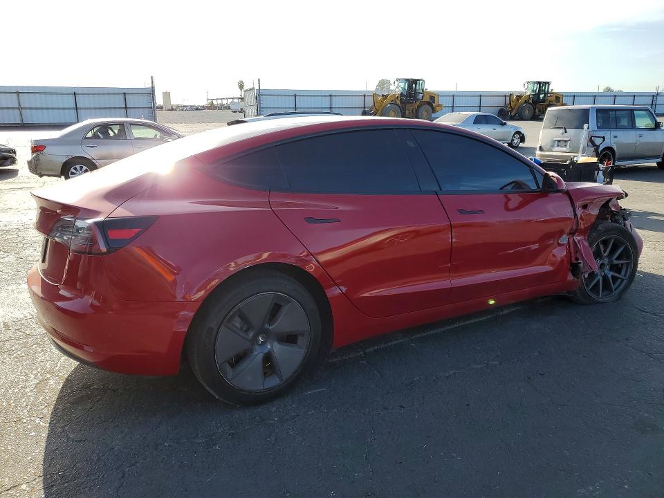 2022 Tesla Model 3 VIN 5YJ3E1EA1NF122851 COPART salvage auction — FRONT END, Ca - Salvage Certificate, sold $3,150 on 2026-07-02 (photo 3)