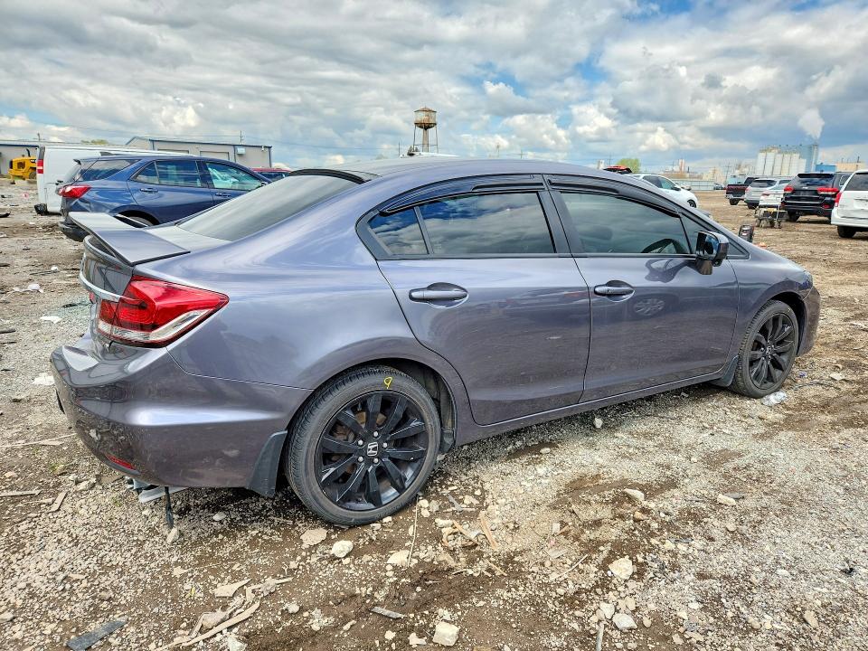 2014 Honda Civic VIN 19XFB2F91EE002232 COPART salvage auction — REAR END, Il - Salvage Certificate, sold $3,450 on 2026-07-03 (photo 3)