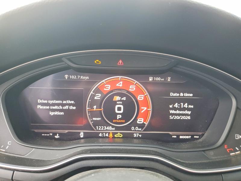 2018 Audi S4 VIN WAUB4AF42JA019445 COPART salvage auction — MINOR DENT/SCRATCHES, NJ - CERTIFICATE OF TITLE, sold $5,000 on 2026-07-02 (photo 9)