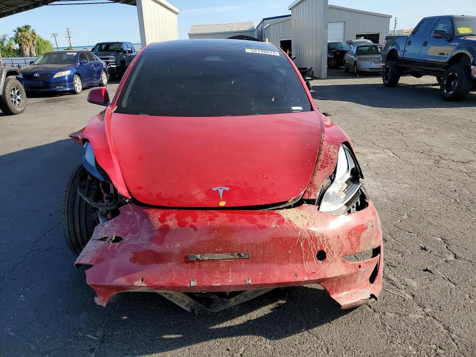 2022 Tesla Model 3 VIN 5YJ3E1EA1NF122851 COPART salvage auction — FRONT END, Ca - Salvage Certificate, sold $3,150 on 2026-07-02 (photo 5)