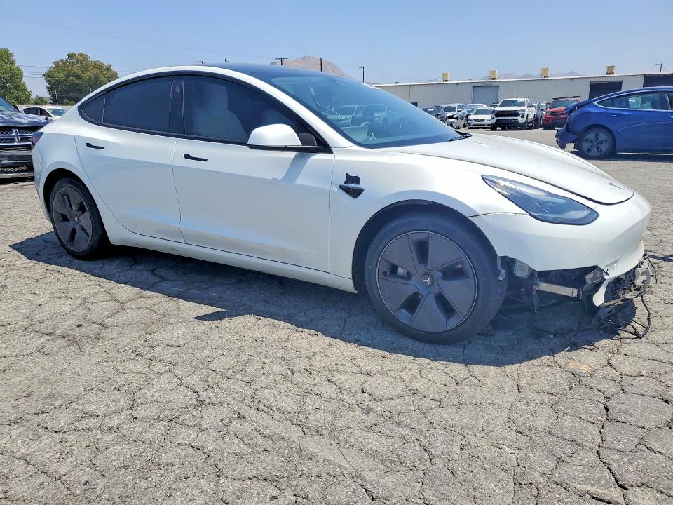 2023 Tesla VIN 5YJ3E1EA1PF687359 COPART salvage auction — FRONT END, Ca - Salvage Certificate, sold $6,500 on 2026-07-02 (photo 4)
