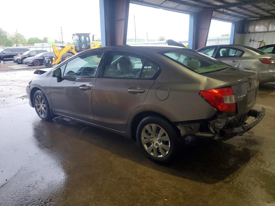 2012 Honda Civic VIN 19XFB2F57CE052966 COPART salvage auction — FRONT END, Il - Salvage Certificate, sold $1,250 on 2026-07-03 (photo 2)
