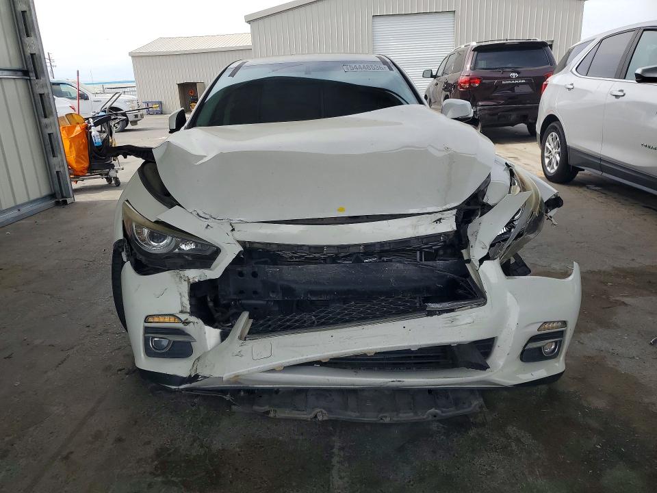 2015 Infiniti Q50 VIN JN1BV7AP7FM352205 COPART salvage auction — FRONT END, Ca - Salvage Certificate, sold $975 on 2026-07-02 (photo 5)