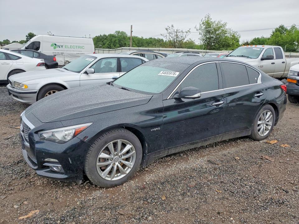 2014 Infiniti Q50 VIN JN1AV7AR8EM702243 COPART salvage auction — FRONT END, Fl - Certificate Of Title, sold $1,200 on 2026-07-03 (photo 1)