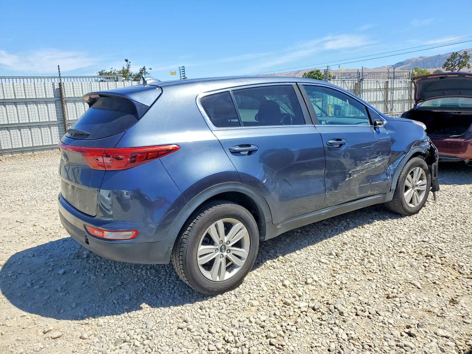 2017 Kia Sportage VIN KNDPM3AC1H7122382 COPART salvage auction — FRONT END, Ca - Salvage Certificate, sold $2,450 on 2026-07-02 (photo 3)