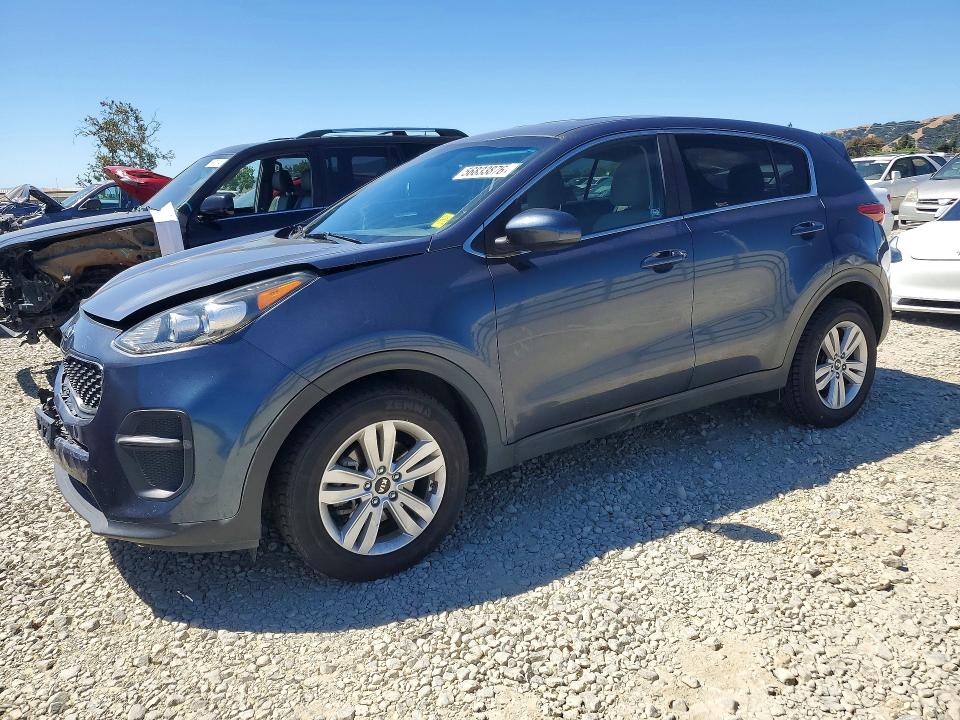 2017 Kia Sportage VIN KNDPM3AC1H7122382 COPART salvage auction — FRONT END, Ca - Salvage Certificate, sold $2,450 on 2026-07-02 (photo 1)