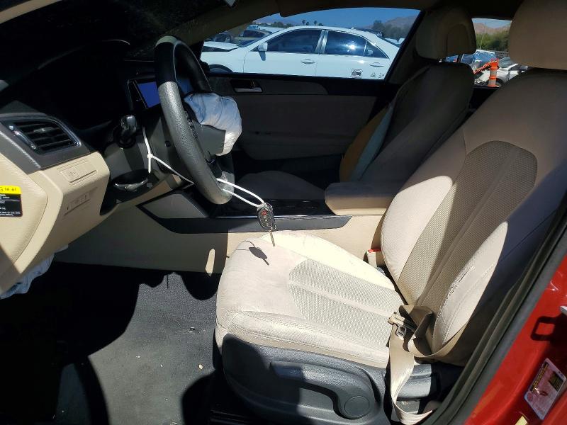 2016 Hyundai Sonata VIN 5NPE24AF0GH267419 COPART salvage auction — FRONT END, Nv - Salvage Title, sold $125 on 2026-07-02 (photo 7)