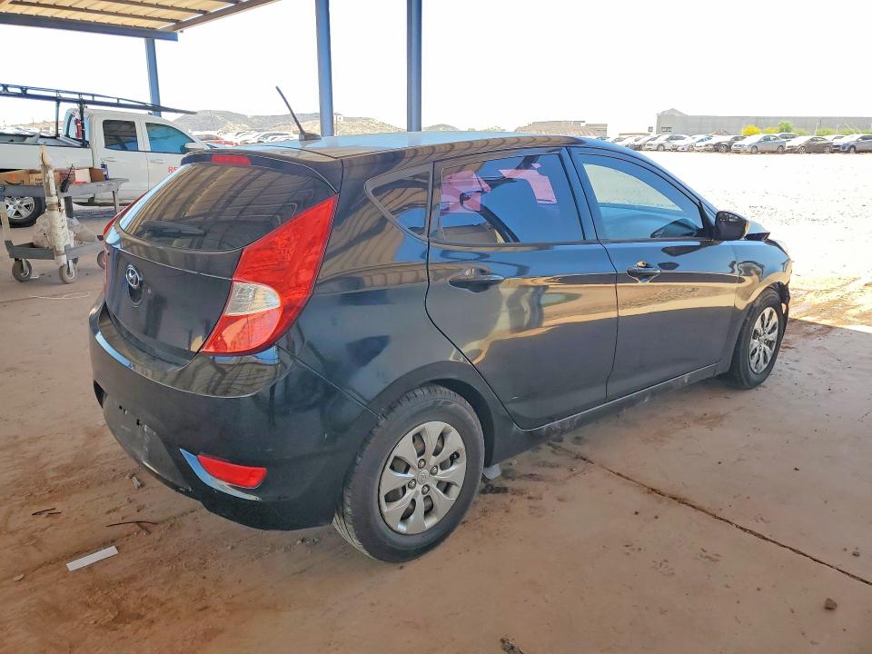 2016 Hyundai Accent VIN KMHCT5AE2GU289974 COPART salvage auction — FRONT END, Az - Cert Of Title - Salvage, sold $925 on 2026-07-02 (photo 3)