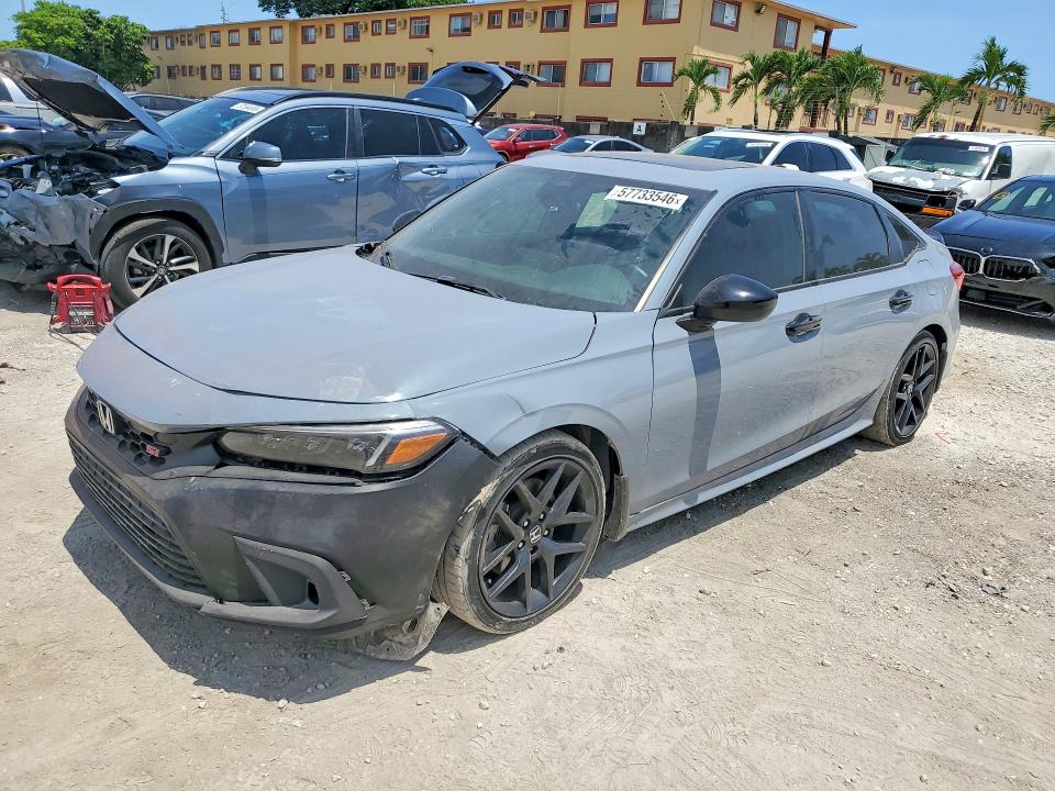 2022 Honda Civic VIN 2HGFE1E57NH474084 COPART salvage auction — FRONT END, Id - Salvage Certificate Of Title, sold $5,100 on 2026-07-02 (photo 1)