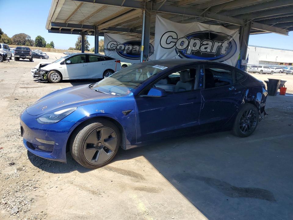 2021 Tesla Model 3 VIN 5YJ3E1EA0MF943146 COPART salvage auction — REAR END, CA - SALVAGE CERTIFICATE, sold $5,100 on 2026-07-02 (photo 1)