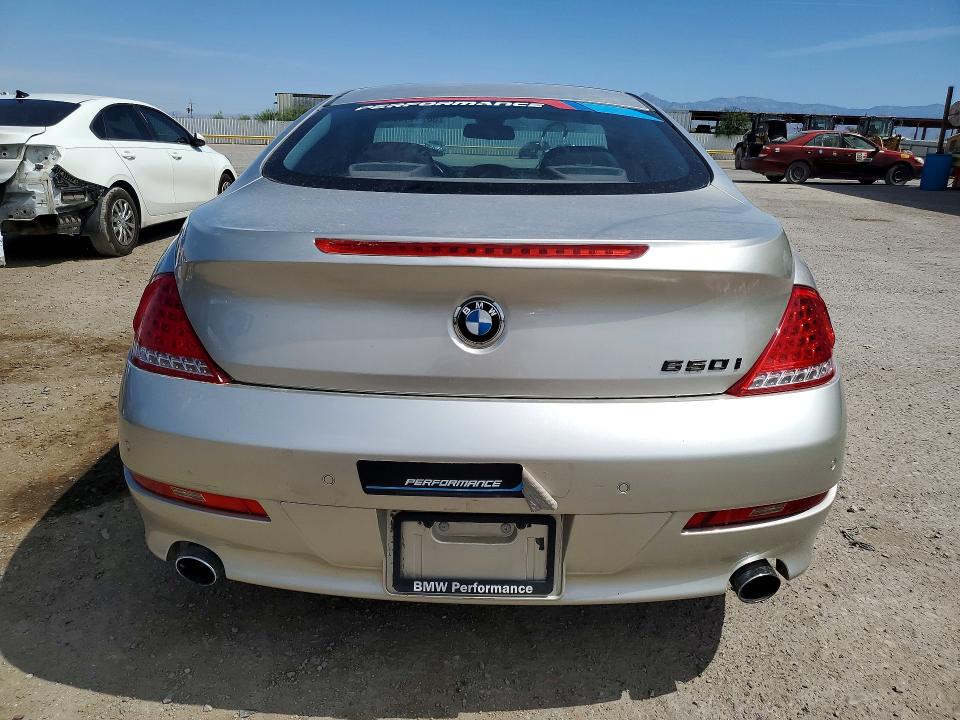 2008 BMW 6 series VIN WBAEA53518CV91681 COPART salvage auction — MECHANICAL, Az - Cert Of Title-Restored Salvage, sold $400 on 2026-07-03 (photo 6)