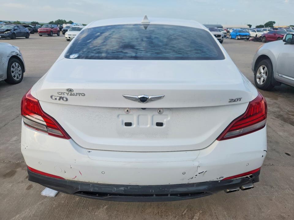 2019 Genesis G70 VIN KMTG44LAXKU022468 COPART salvage auction — REAR END, Tx - Cert Of Title-Rebuilt Salvage (P), sold $4,300 on 2026-07-02 (photo 6)