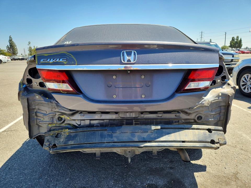 2014 Honda Civic VIN 19XFB2F53EE256604 COPART salvage auction — REAR END, Ca - Salvage Certificate, sold $1,700 on 2026-07-02 (photo 6)