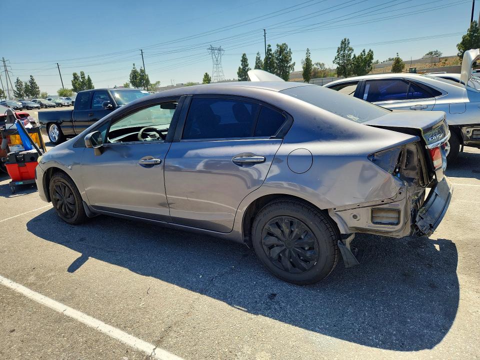2014 Honda Civic VIN 19XFB2F53EE256604 COPART salvage auction — REAR END, Ca - Salvage Certificate, sold $1,700 on 2026-07-02 (photo 2)