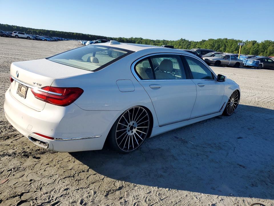 2016 BMW 7 series VIN WBA7E2C57GGD99896 COPART salvage auction — MINOR DENT/SCRATCHES, Nc - Certificate Of Title, sold $4,800 on 2026-07-03 (photo 3)