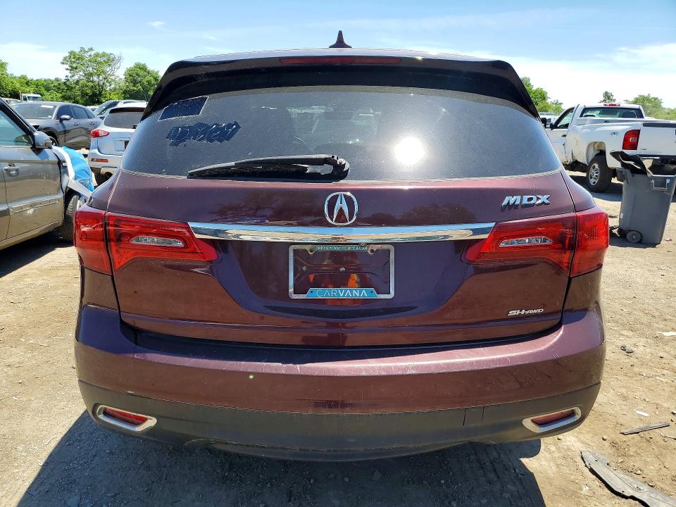 2016 Acura Mdx VIN 5FRYD4H49GB053974 COPART salvage auction — SIDE, Va - Certificate Of Title, sold $3,900 on 2026-07-03 (photo 6)