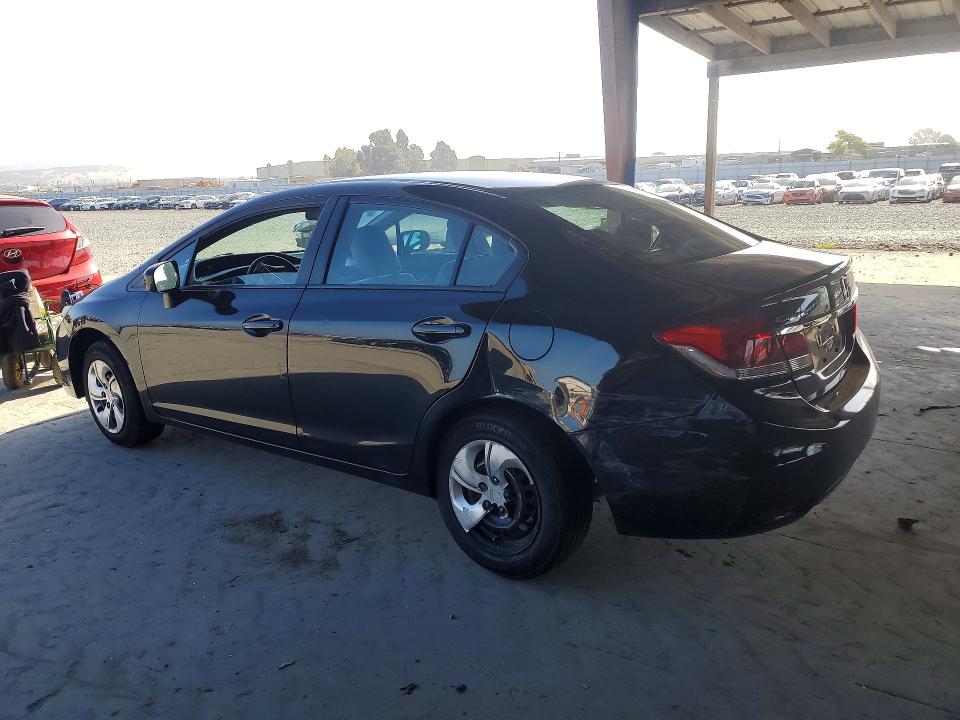 2014 Honda Civic VIN 19XFB2F53EE241827 COPART salvage auction — REAR END, Ca - Salvage Certificate, sold $2,300 on 2026-07-02 (photo 2)