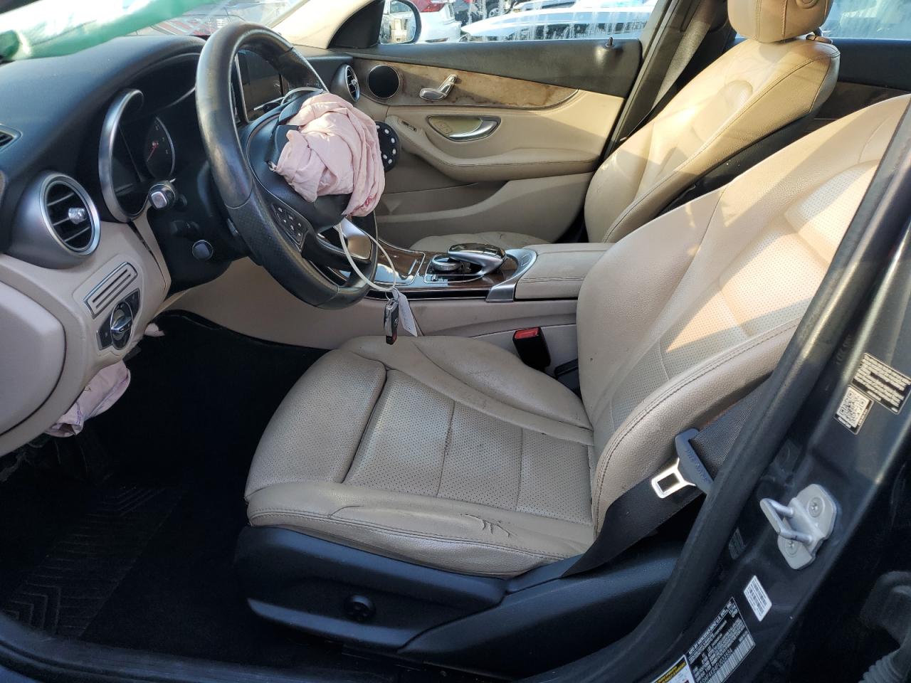 2015 Mercedes-Benz C-Class VIN 55SWF4KB4FU032554 COPART salvage auction — Front End, FL - CERT OF TITLE SLVG REBUILDABLE, sold $2,200 on 2025-12-15 (photo 7)